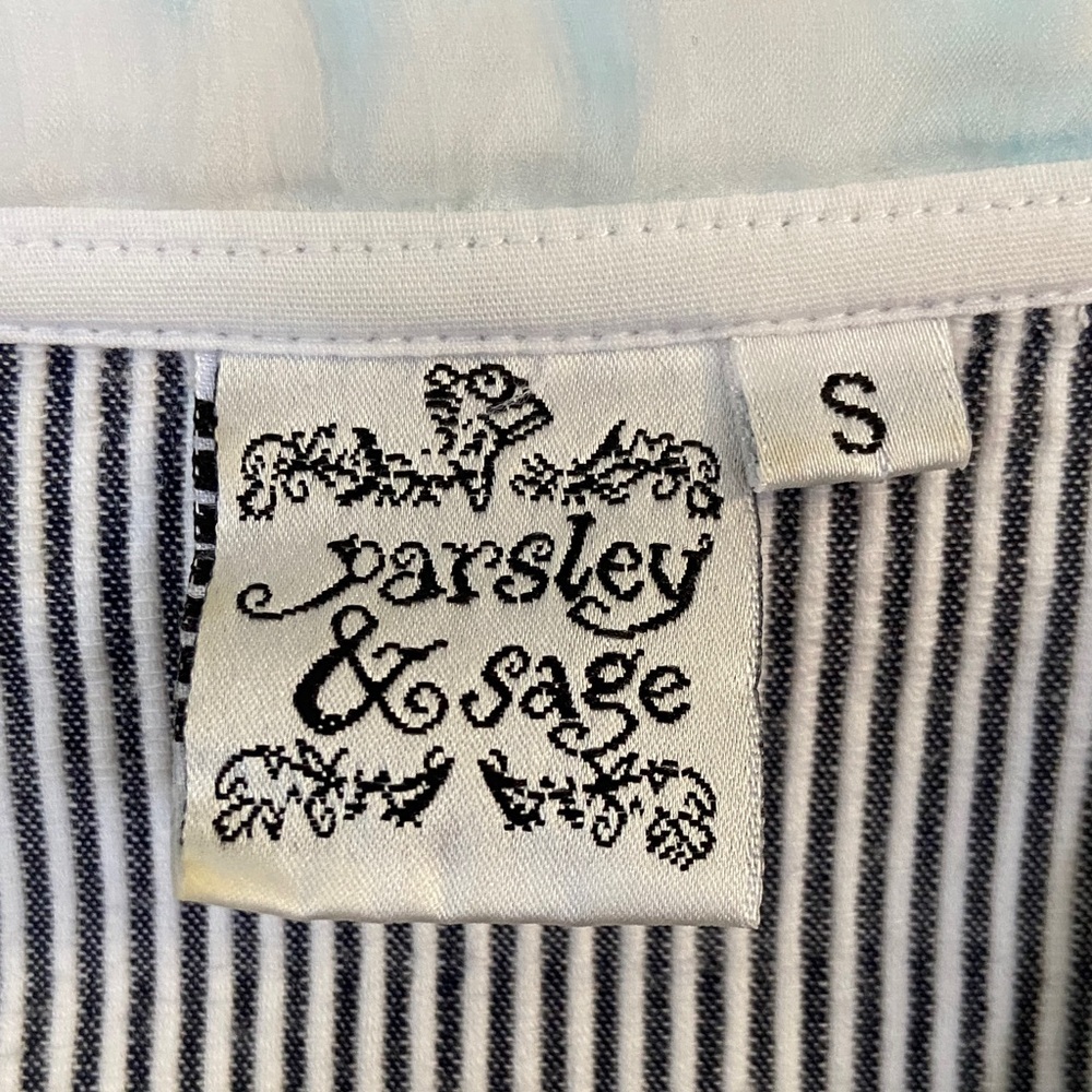 Parsley & Sage Patchwork Button Up Top Size S - image 2